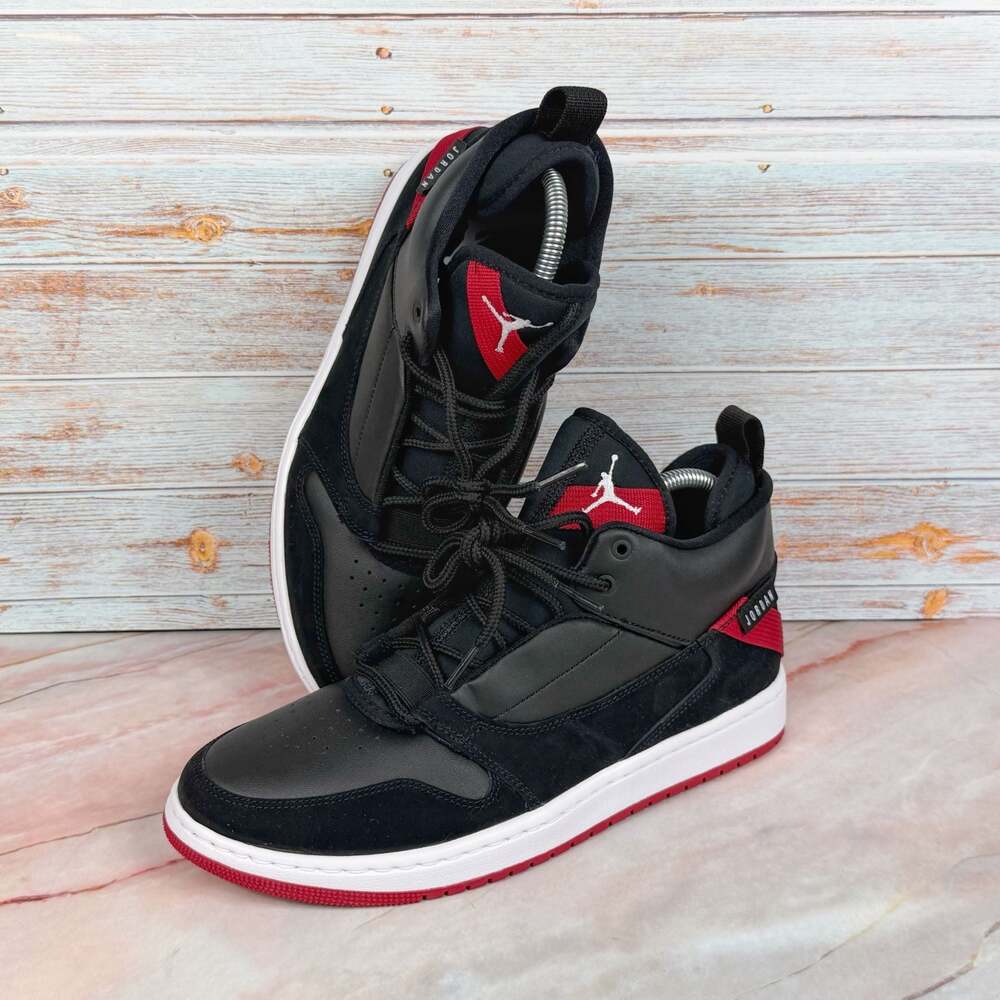 NEW Jordan Fadeaway Bred Black Gym Red White Size 8.5
